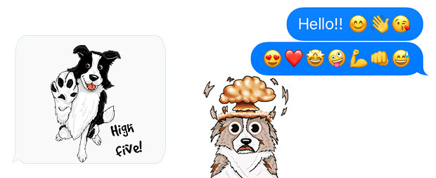 emoji size colliemoji text unicode
